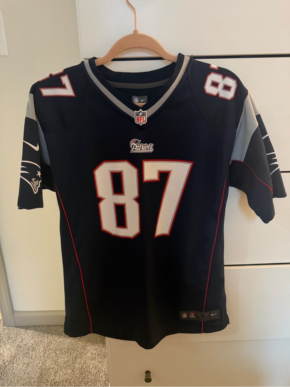 Two New England Patriots Jerseys